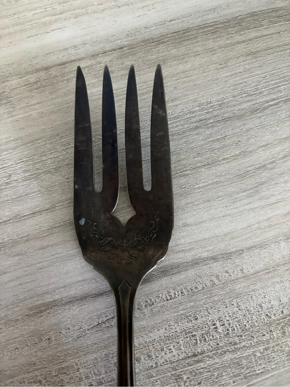 Vintage Antique Serving Fork - Marked with “Oneida Community Par Plate” 1915
